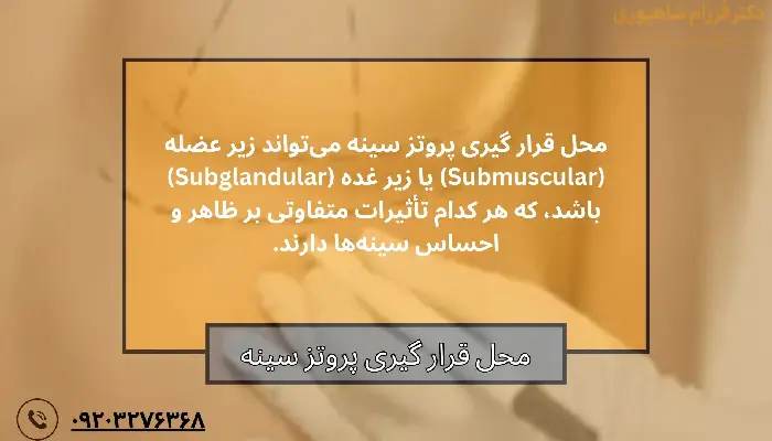 محل قرار گیری پروتز سینه